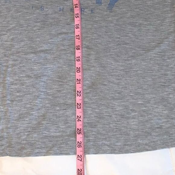 Peanuts Snoopy & Charlie Brown "Friday Is Here" Graphic Tank Top XL Gray & Yello - Picture 5 of 6